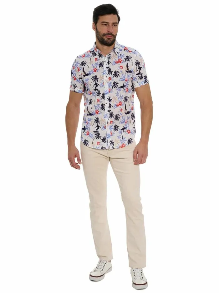Men Robert Graham Button Down Shirts Bondi Short Sleeve Button Down Shirt Multi