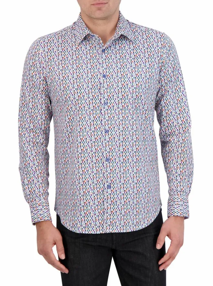 Men Robert Graham Button Down Shirts Flamenco Motion Long Sleeve Knit Shirt Multi Men Robert Graham Button Down Shirts Flamenco Motion Long Sleeve Knit Shirt Multi
