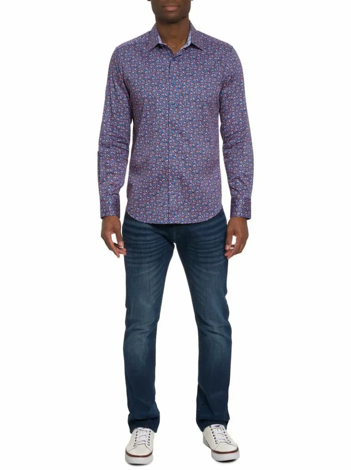 Men Robert Graham Button Down Shirts Golden Horn Long Sleeve Button Down Shirt Multi