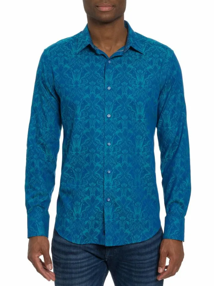 Men Robert Graham Button Down Shirts Highland Long Sleeve Button Down Shirt Turquoise Men Robert Graham Button Down Shirts Highland Long Sleeve Button Down Shirt Turquoise