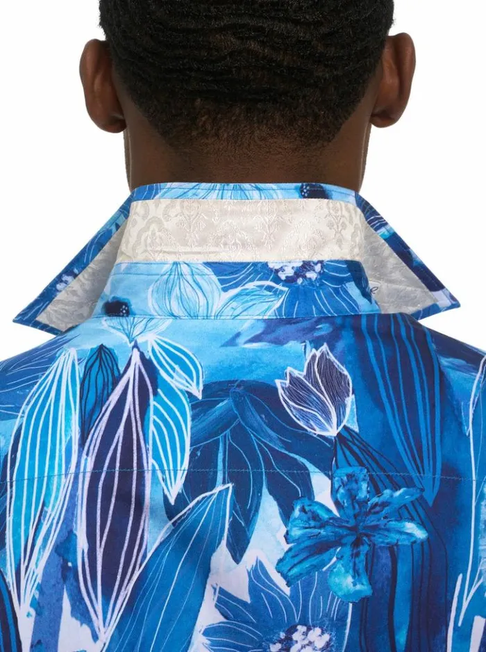 Men Robert Graham Button Down Shirts Limited Edition Floral Escape Button Front Shirt Classic