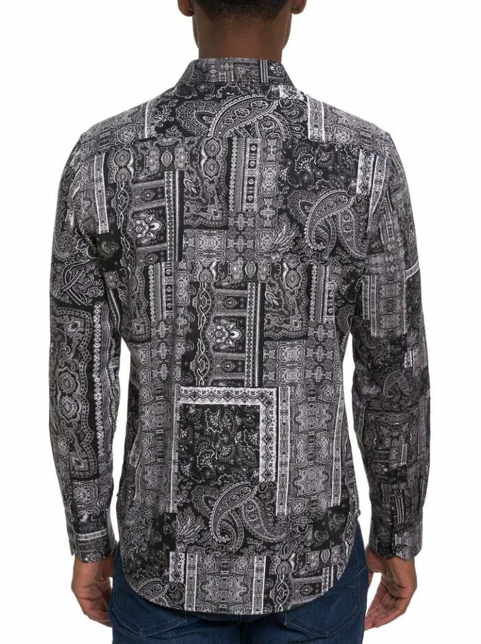 Men Robert Graham Button Down Shirts Locarno Long Sleeve Button Down Shirt Black