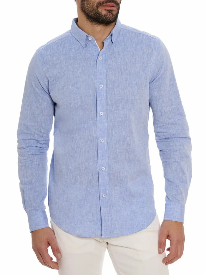 Men Robert Graham Button Down Shirts Palmer Long Sleeve Button Down Shirt Blue Men Robert Graham Button Down Shirts Palmer Long Sleeve Button Down Shirt Blue
