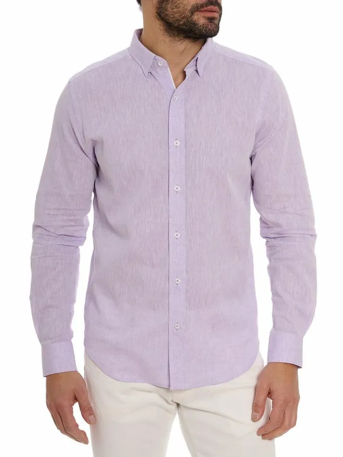 Men Robert Graham Button Down Shirts Palmer Long Sleeve Button Down Shirt Blue