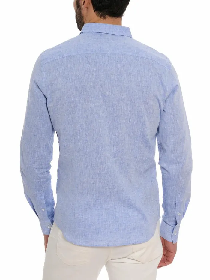 Men Robert Graham Button Down Shirts Palmer Long Sleeve Button Down Shirt Blue