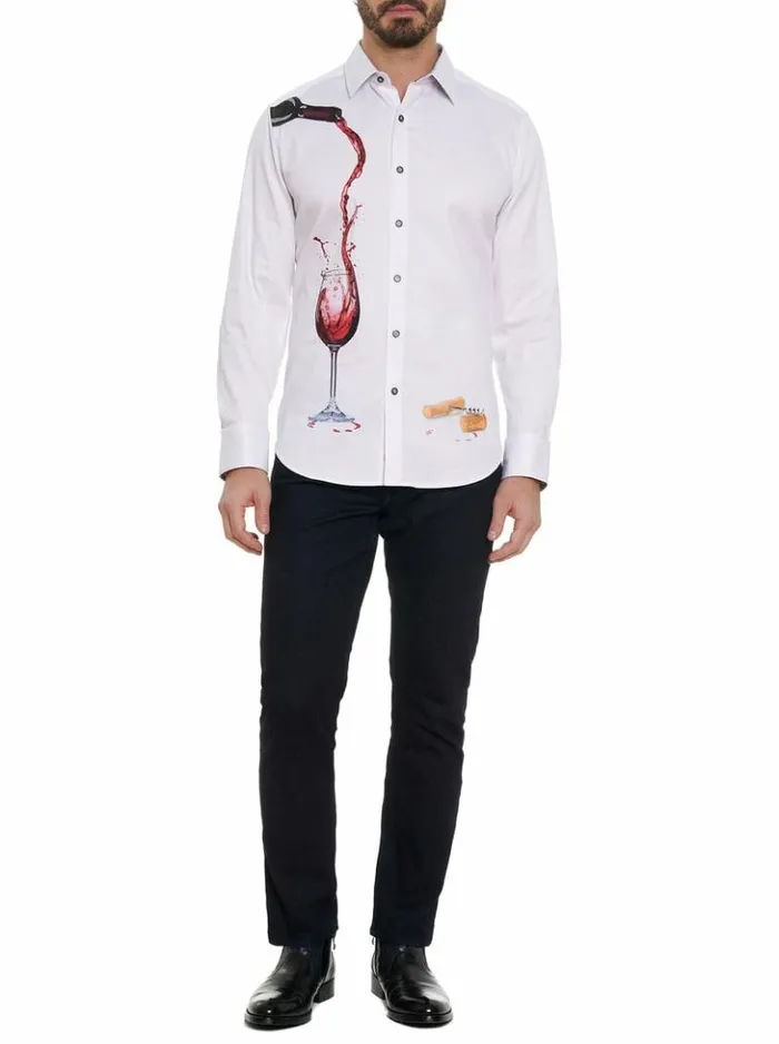 Men Robert Graham Button Down Shirts Pinot Noir 2 Long Sleeve Button Down Shirt Classic