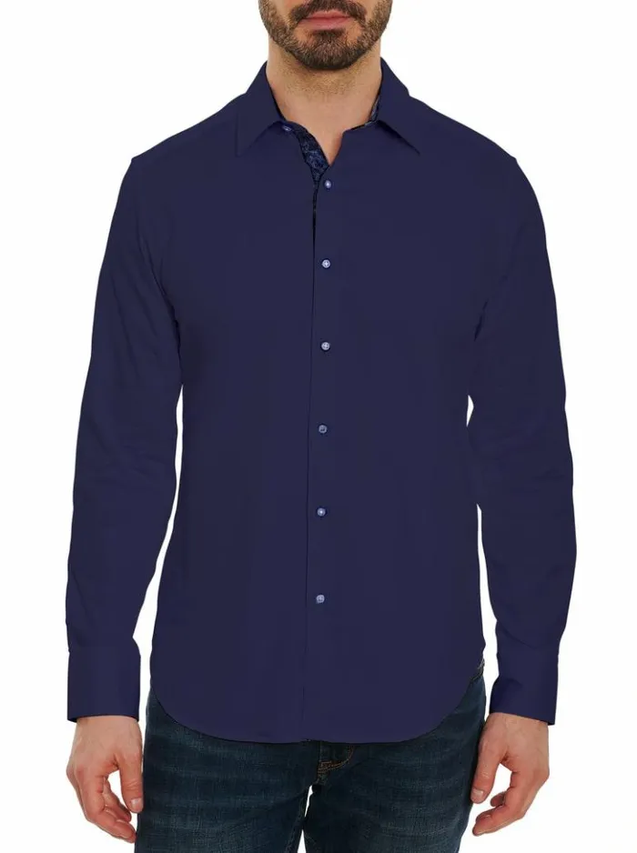 Men Robert Graham Button Down Shirts Righteous 2 Long Sleeve Button Down Shirt Navy Men Robert Graham Button Down Shirts Righteous 2 Long Sleeve Button Down Shirt Navy