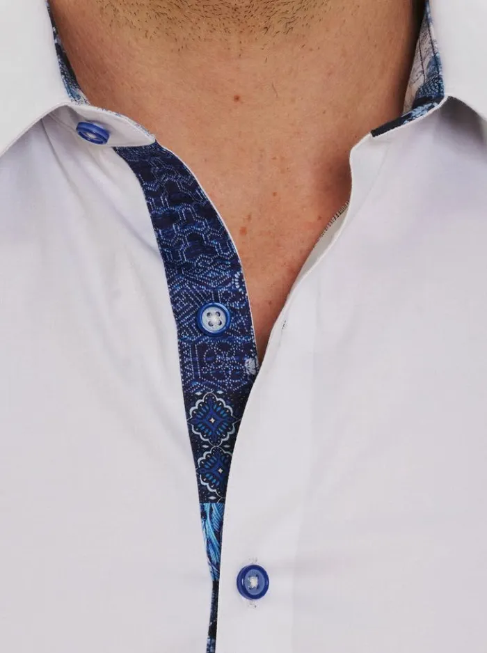 Men Robert Graham Button Down Shirts Righteous 2 Long Sleeve Button Down Shirt Navy