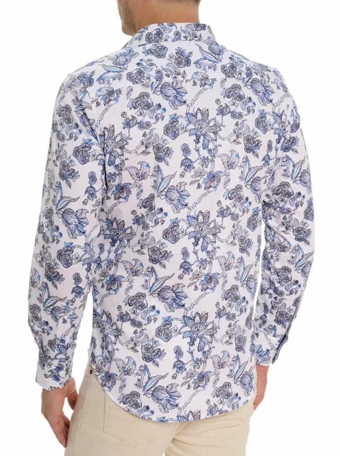 Men Robert Graham Button Down Shirts Sea Bloom Long Sleeve Button Down Shirt Classic