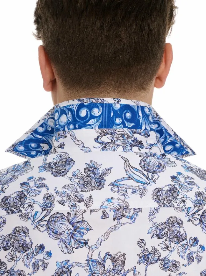 Men Robert Graham Button Down Shirts Sea Bloom Long Sleeve Button Down Shirt Classic