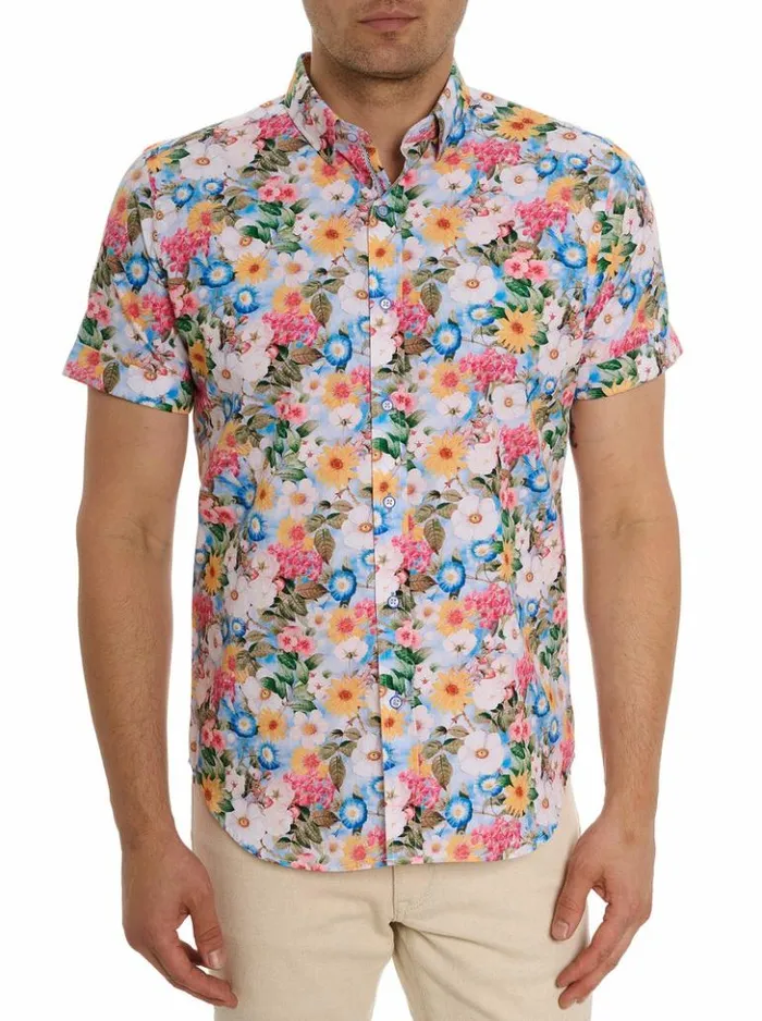 Men Robert Graham Button Down Shirts Taton Short Sleeve Button Down Shirt Multi Men Robert Graham Button Down Shirts Taton Short Sleeve Button Down Shirt Multi
