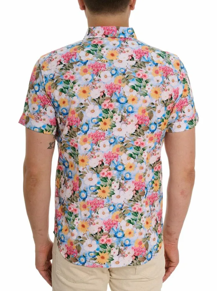 Men Robert Graham Button Down Shirts Taton Short Sleeve Button Down Shirt Multi
