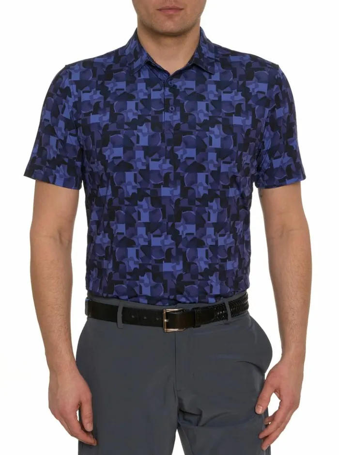Men Robert Graham Polos and TShirts Davos Performance Polo Teal