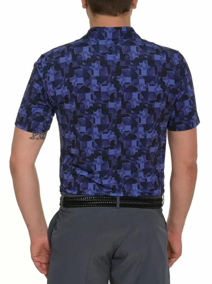 Men Robert Graham Polos and TShirts Davos Performance Polo Teal