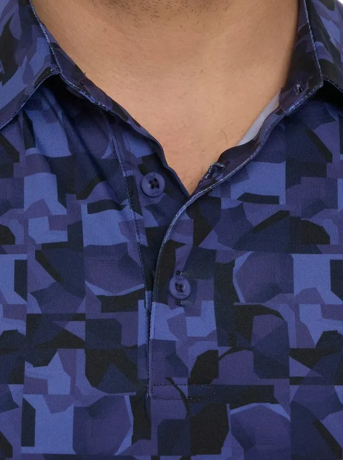 Men Robert Graham Polos and TShirts Davos Performance Polo Teal