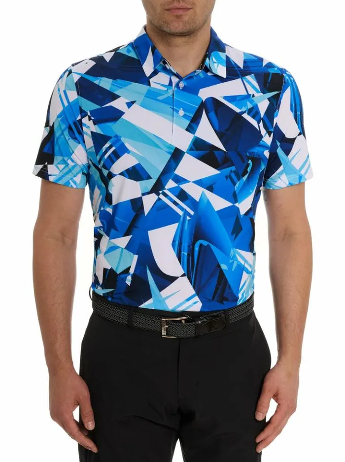 Men Robert Graham Polos and TShirts Driftwood Polo Blue