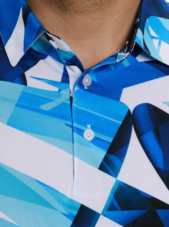 Men Robert Graham Polos and TShirts Driftwood Polo Blue