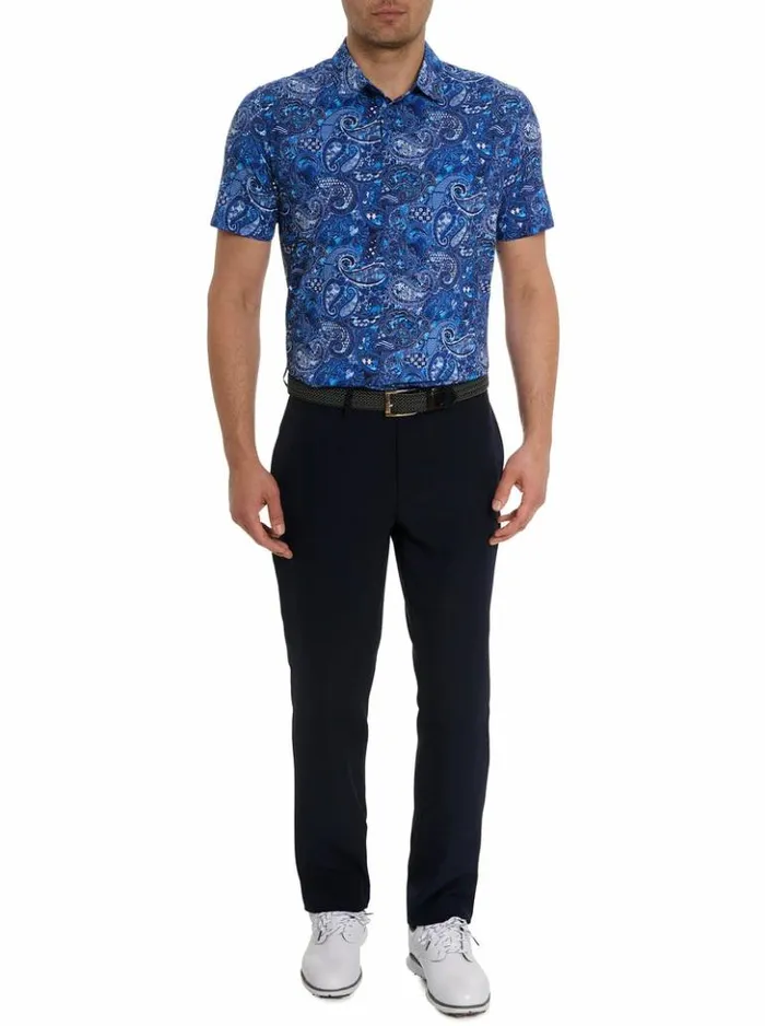 Men Robert Graham Polos and TShirts Golden Paisley Polo Mauve