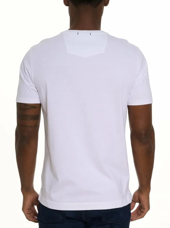 Men Robert Graham Polos and TShirts Pickle Graham TShirt White