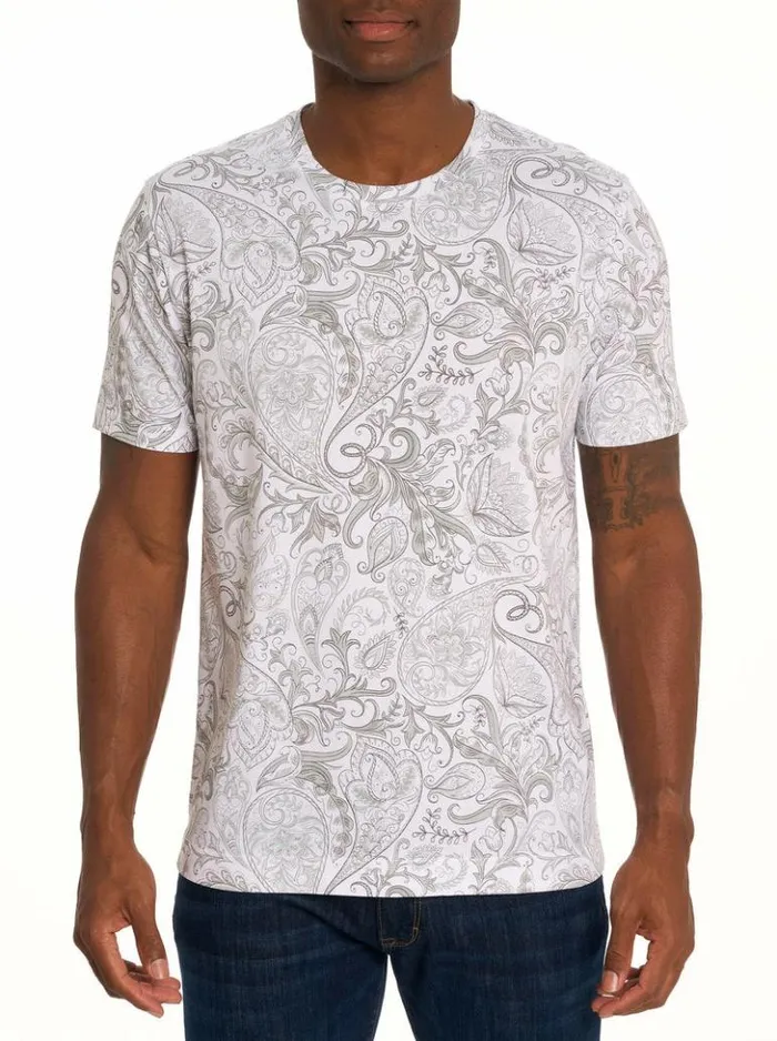 Men Robert Graham Polos and TShirts Swanson TShirt Lightblue