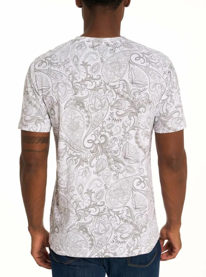 Men Robert Graham Polos and TShirts Swanson TShirt Lightblue