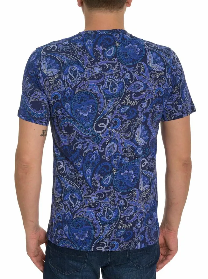 Men Robert Graham Polos and TShirts Swanson TShirt Lightblue