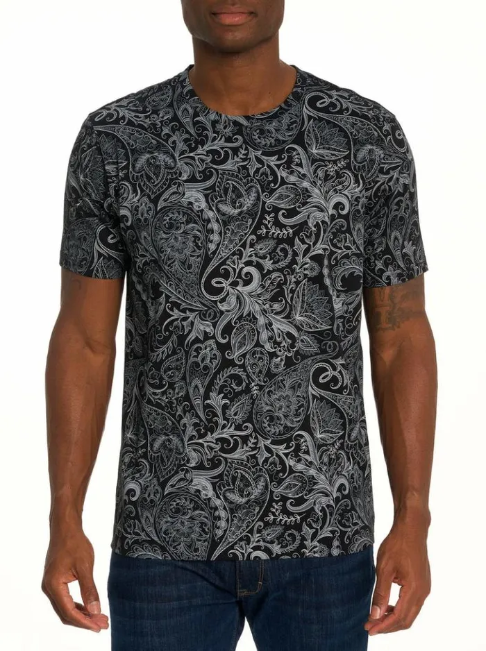 Men Robert Graham Polos and TShirts Swanson TShirt Lightblue