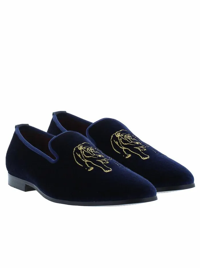 Men Robert Graham Shoes Reisman Smoking Slipper Navy