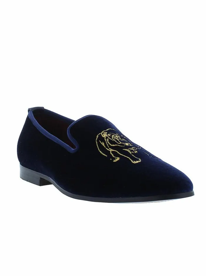 Men Robert Graham Shoes Reisman Smoking Slipper Navy