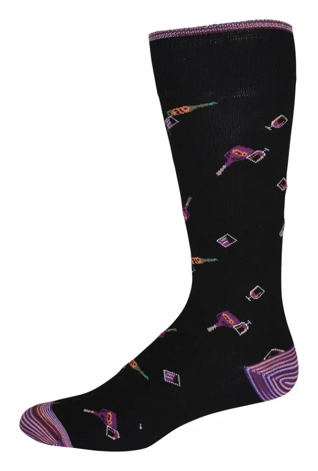 Men Robert Graham Socks GoodNight Sock Black