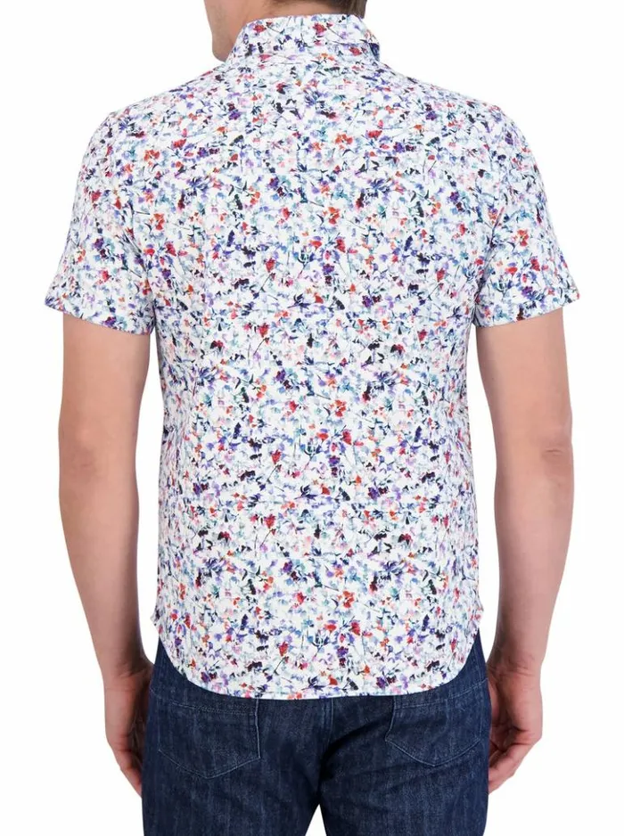 Men Robert Graham Sweaters and Knits Bavaro Motion Short Sleeve Knit Shirt Multi