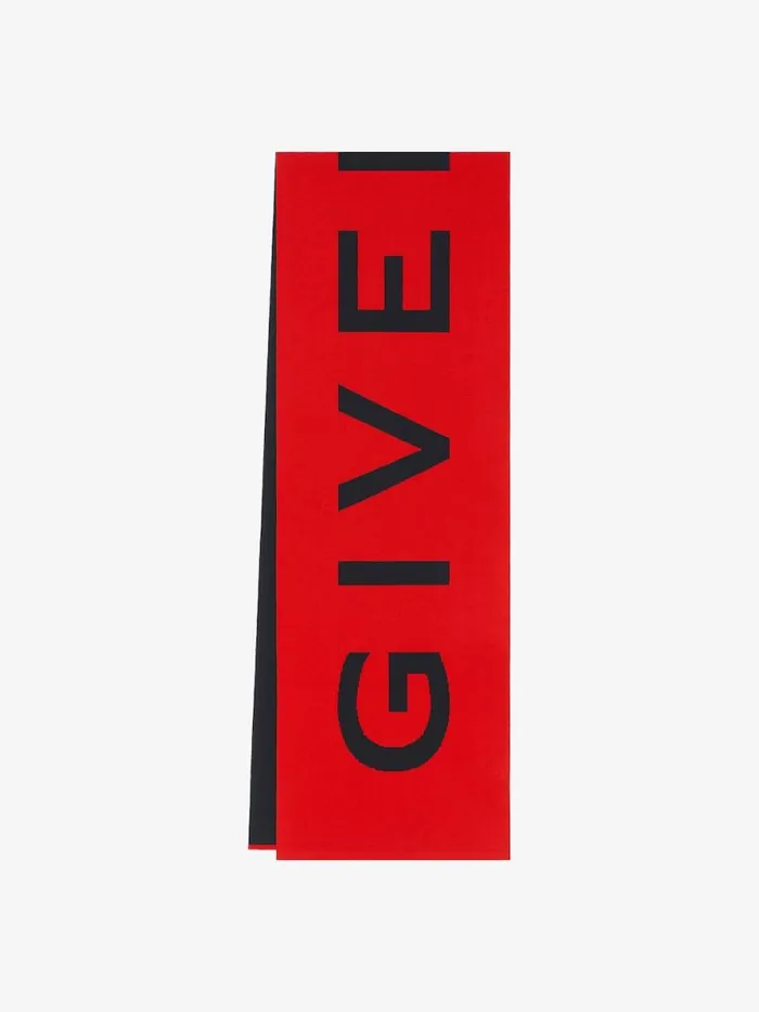 Men Scarves and Ties Givenchy GIVENCHY Scarf In Wool Red