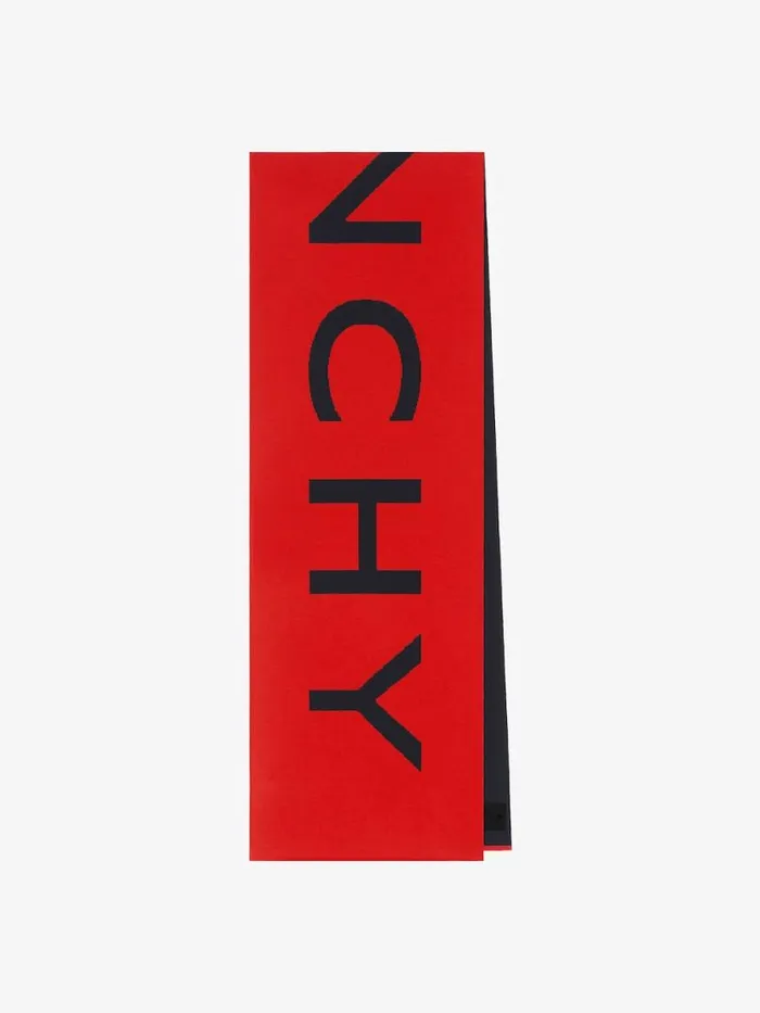 Men Scarves and Ties Givenchy GIVENCHY Scarf In Wool Red