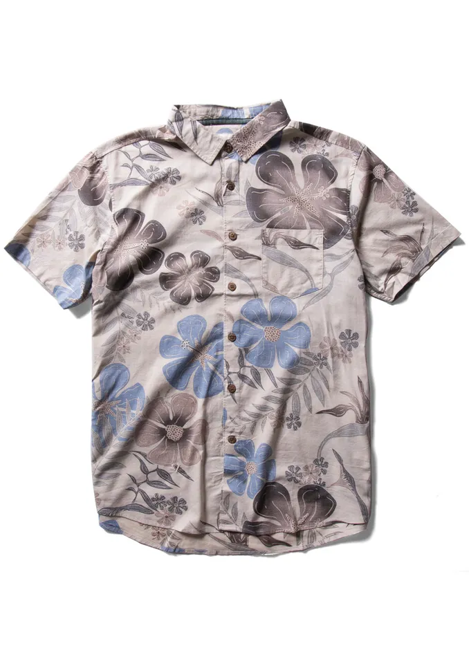 Men Shirts and Flannels Vissla Garden Isle Ss Shirt DUNE