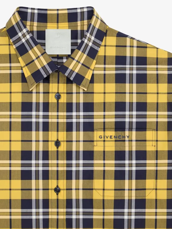 Men Shirts Givenchy Checked Shirt In Cotton Dark Yellow Men Shirts Givenchy Checked Shirt In Cotton Dark Yellow
