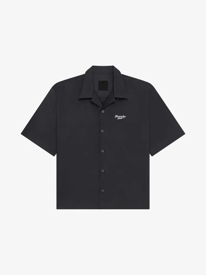Men Shirts Givenchy GIVENCHY 1952 Boxy Fit Shirt In Poplin Black