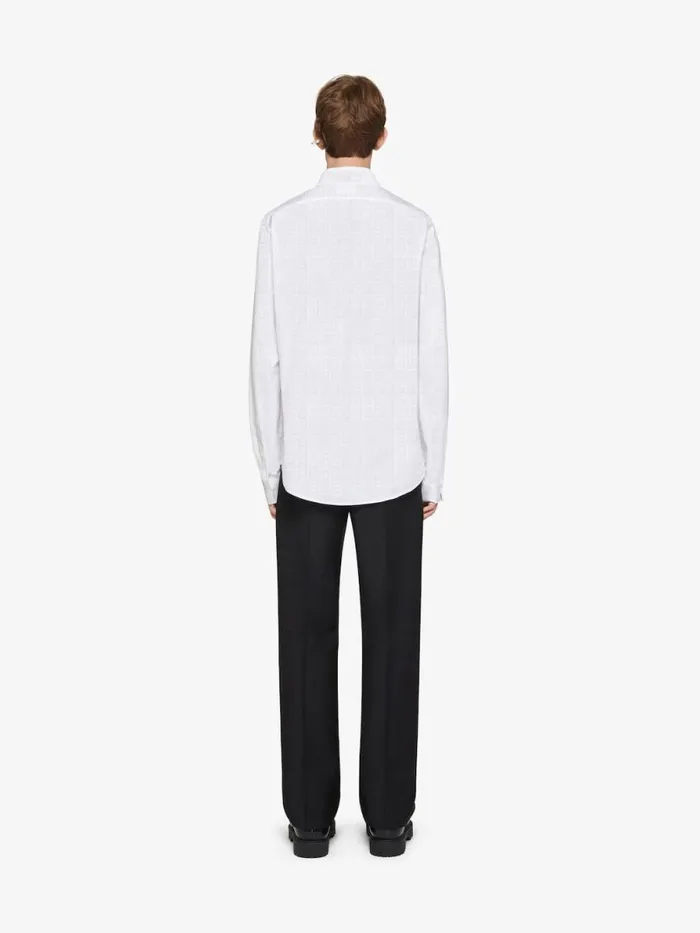 Men Shirts Givenchy Shirt In 4G Cotton White