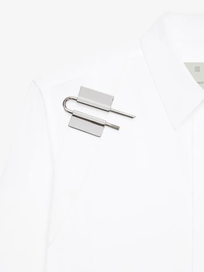 Men Shirts Givenchy Shirt In Poplin With Ulock Harness White
