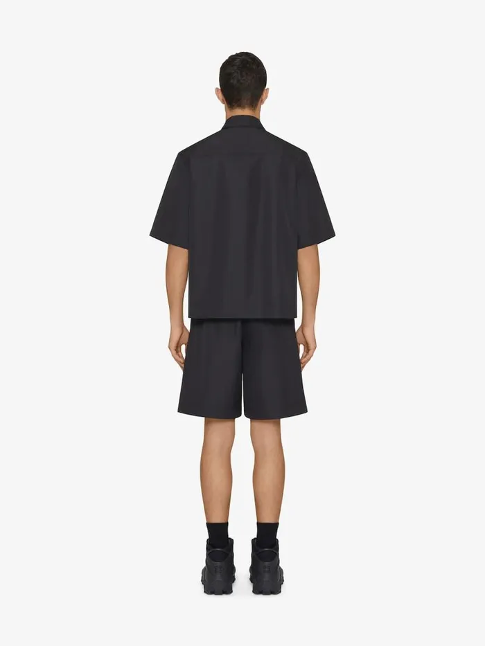 Men Shirts Givenchy Zipped Shirt With 4G Detail Black