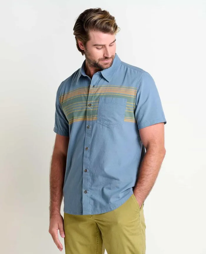 Men Shirts Toad and Co Airscape Short Sleeve Shirt North Shore Stripe