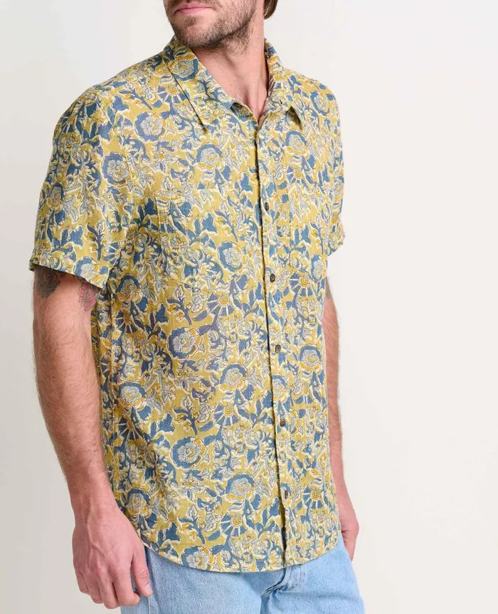Men Shirts Toad and Co Salton Short Sleeve Shirt Mantis Kalamkari Print