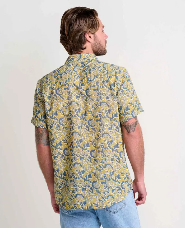 Men Shirts Toad and Co Salton Short Sleeve Shirt Mantis Kalamkari Print