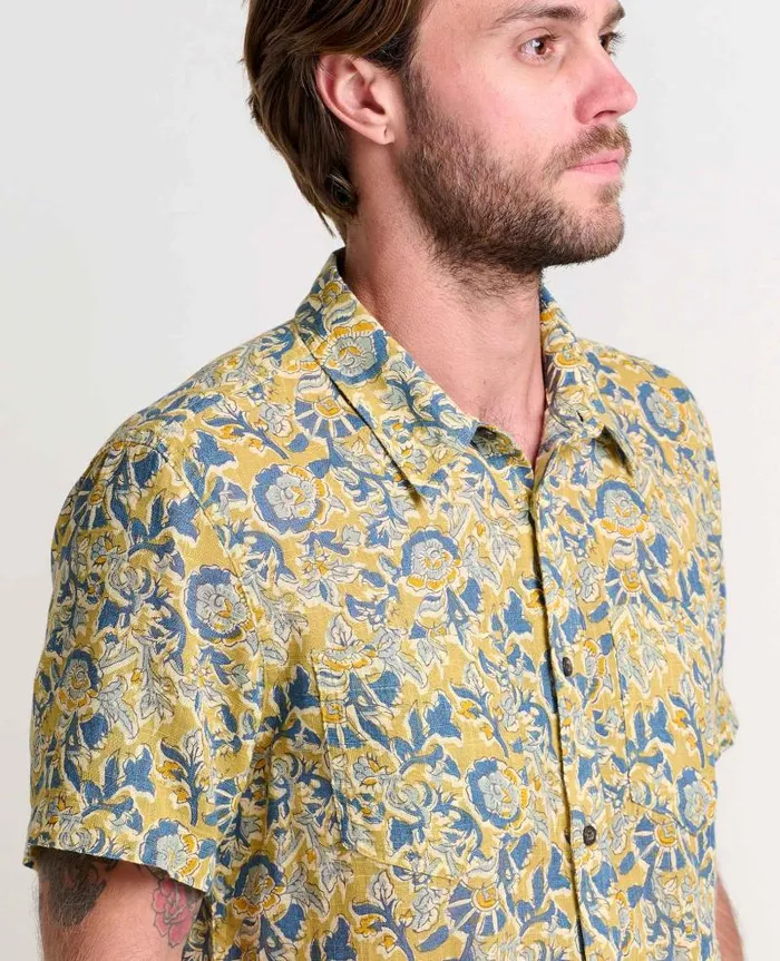 Men Shirts Toad and Co Salton Short Sleeve Shirt Mantis Kalamkari Print