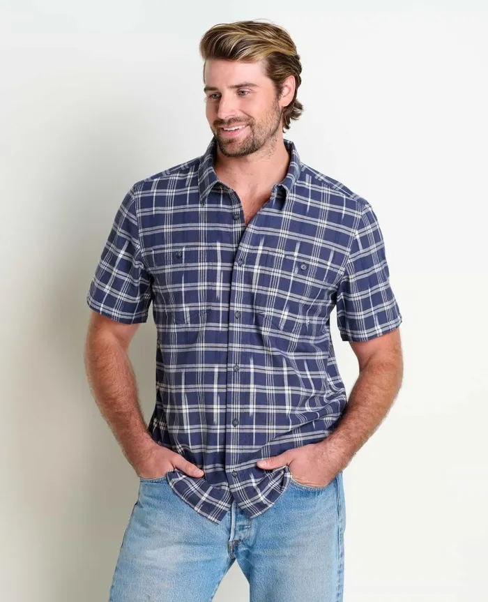 Men Shirts Toad and Co Smythy Short Sleeve Shirt True Navy Ii