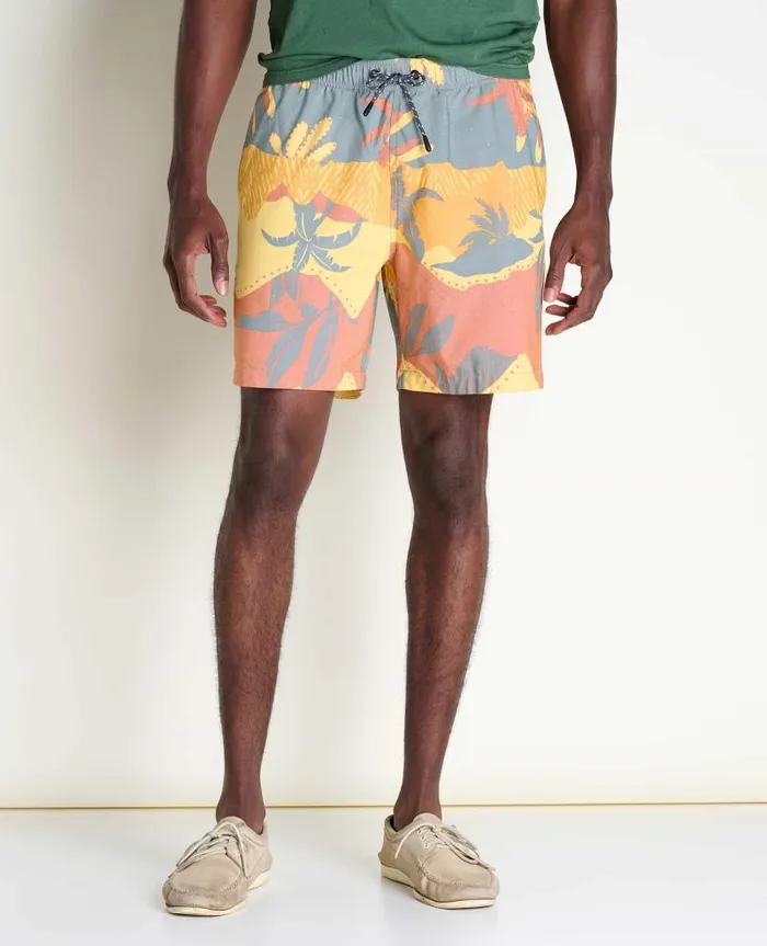 Men Shorts Toad and Co Boundless PullOn Short Umber Scenic Print