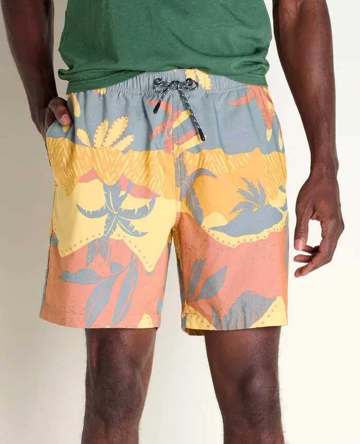 Men Shorts Toad and Co Boundless PullOn Short Umber Scenic Print
