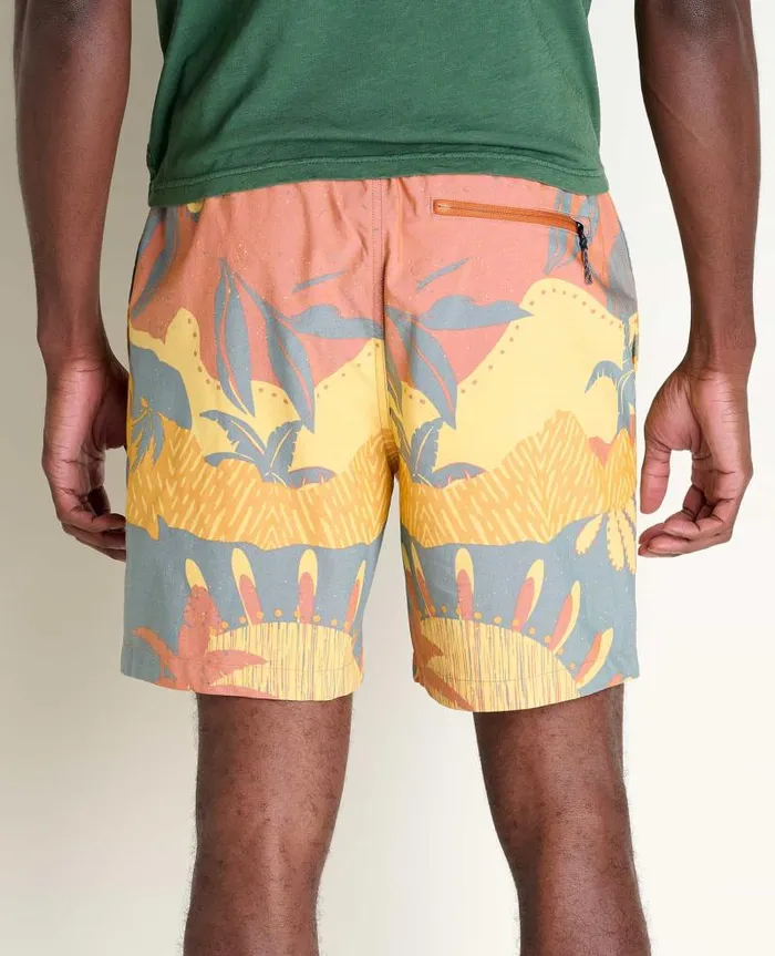 Men Shorts Toad and Co Boundless PullOn Short Umber Scenic Print