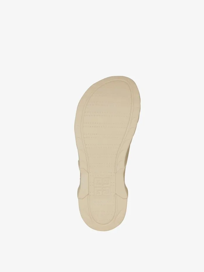 Men Slides and Sandals Givenchy Marshmallow Flat Sandals In Rubber Beige