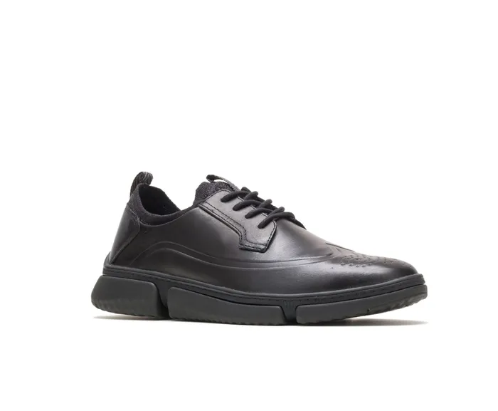 Men Sneakers Hush Puppies Bennet Wingtip Oxford Black Leather Men Sneakers Hush Puppies Bennet Wingtip Oxford Black Leather