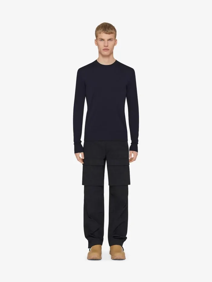 Men Sweatshirts and Hoodies Givenchy Sweater In Cotton And Silk Night Blue